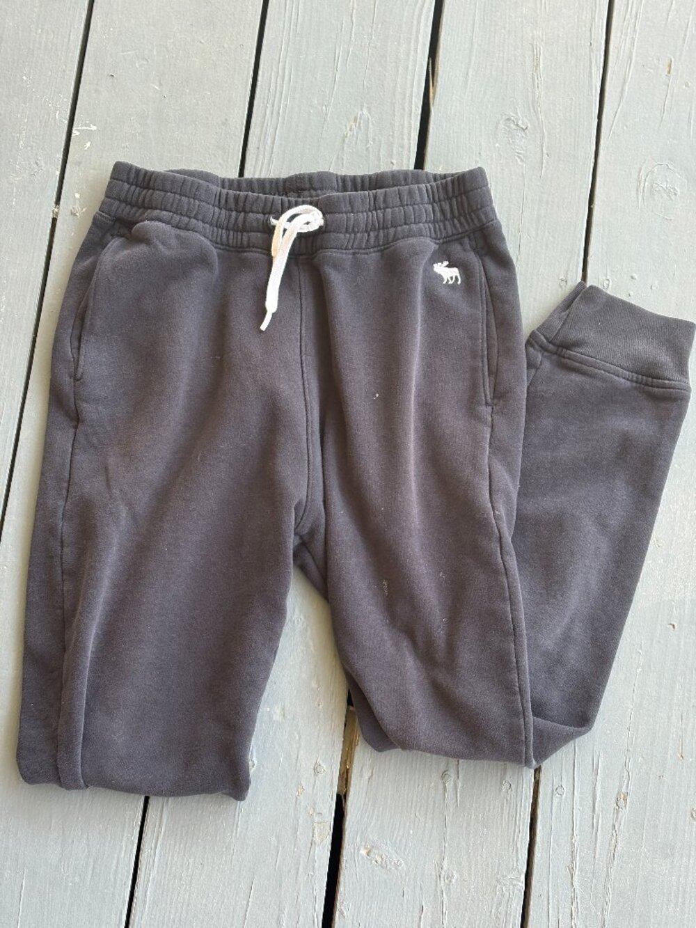 Abercrombie Kids Black Cotton Joggers 13/14